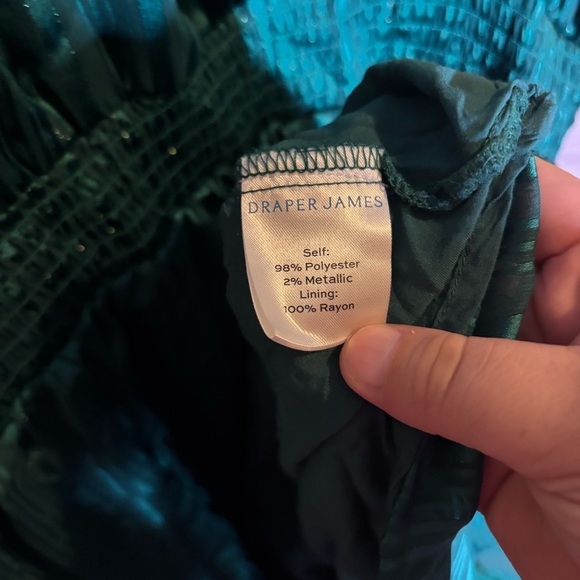 Draper James Teal Tiered Ruffled Fit and Flare Sleeveless Dress XXL - Picture 9 of 9